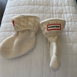 Hunter Ivory Knit Boot Socks - toddler